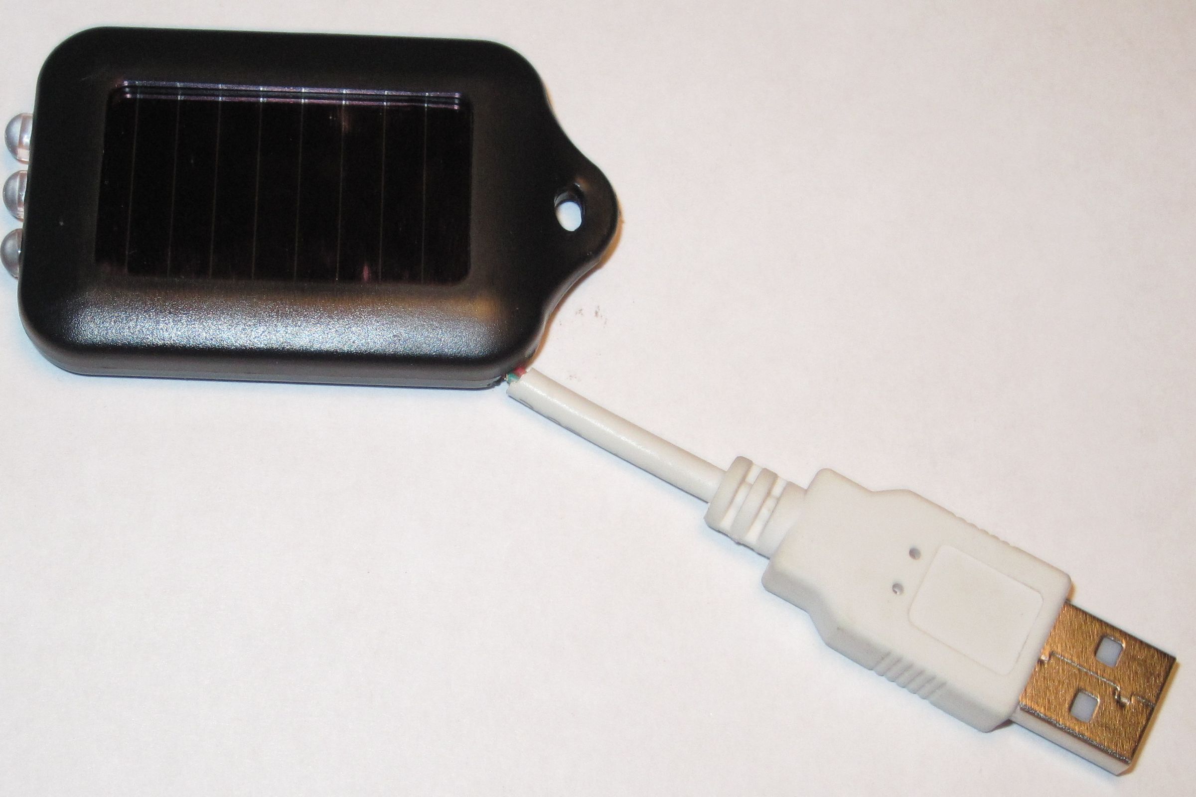 Solar USB dual Power LED Rechargeable Flashlight