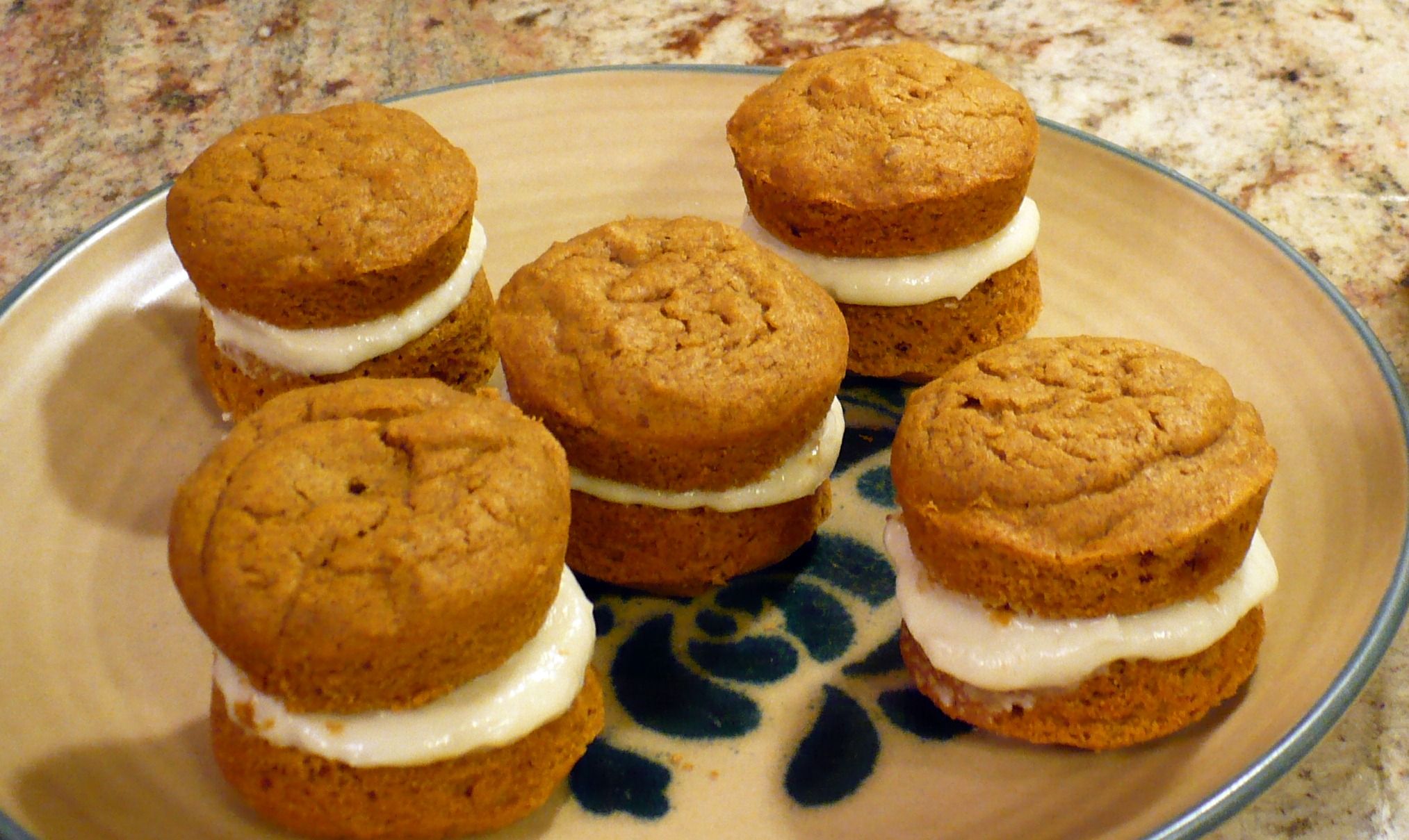 Rum-Kissed Pumpkin Whoopie Pies With Banana Cream Filling