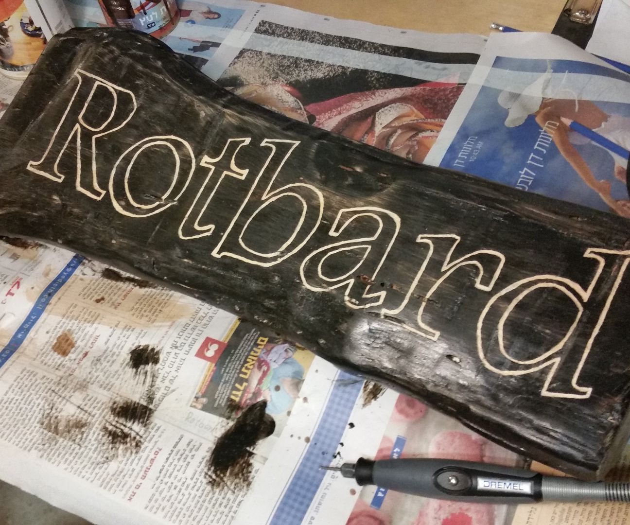 Wooden Log Sign