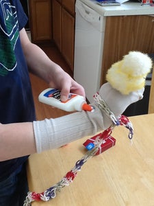 Glue on the Bunny Tail