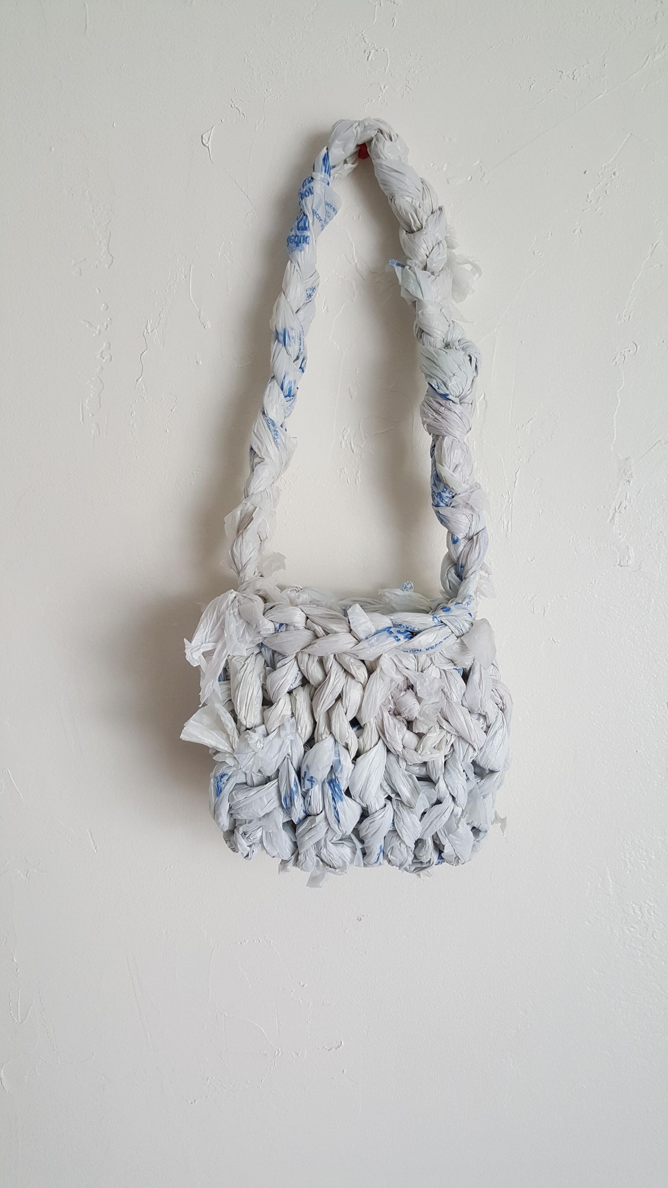 Recycled Hand Knit Plastic Grocery Bag Purse 