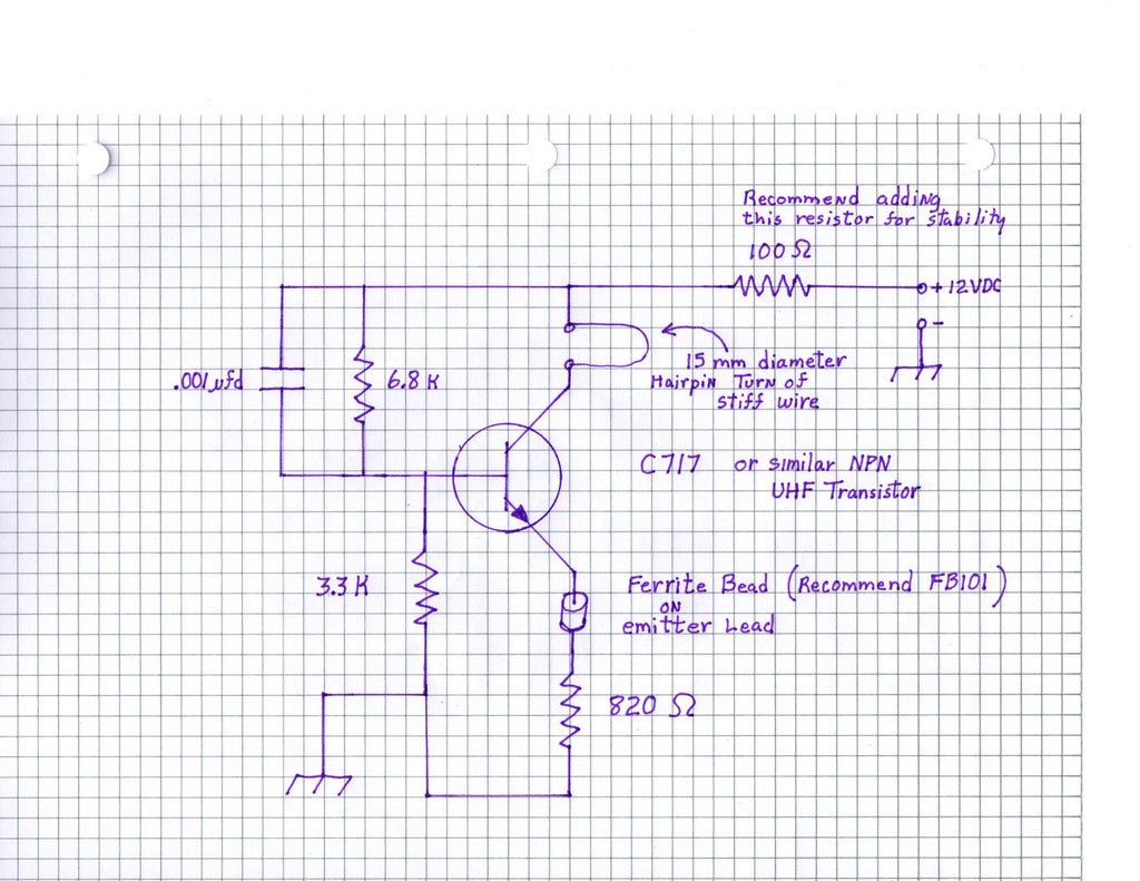 UHF Oscillator : 5 Steps Circuit Diagram