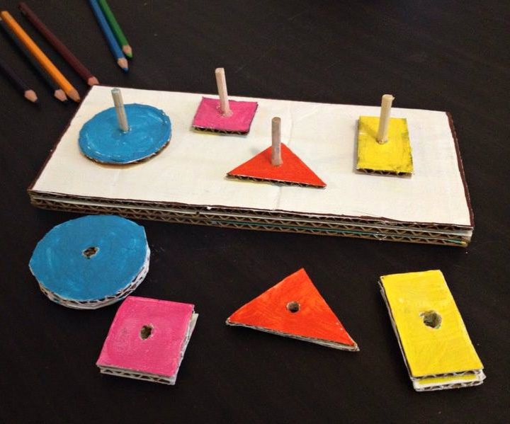 Cardboard Geometric Shape Puzzle