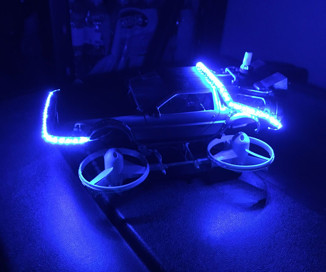 Real Flying Back to the Future Delorean