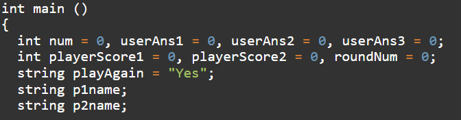 Declare Variables