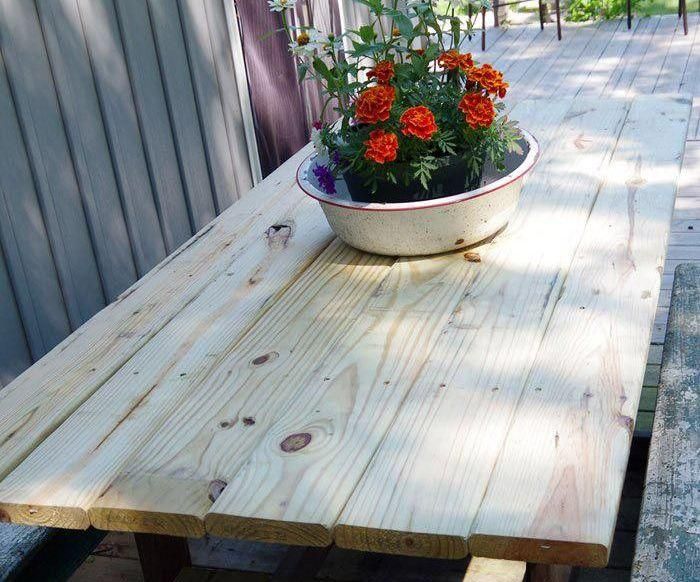 Outdoor Table Top – Replacing Our Demolished Barn Door Table
