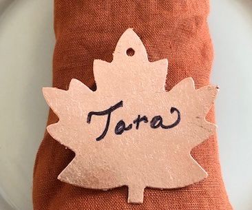 Gilded Paper Leaves for Thanksgiving