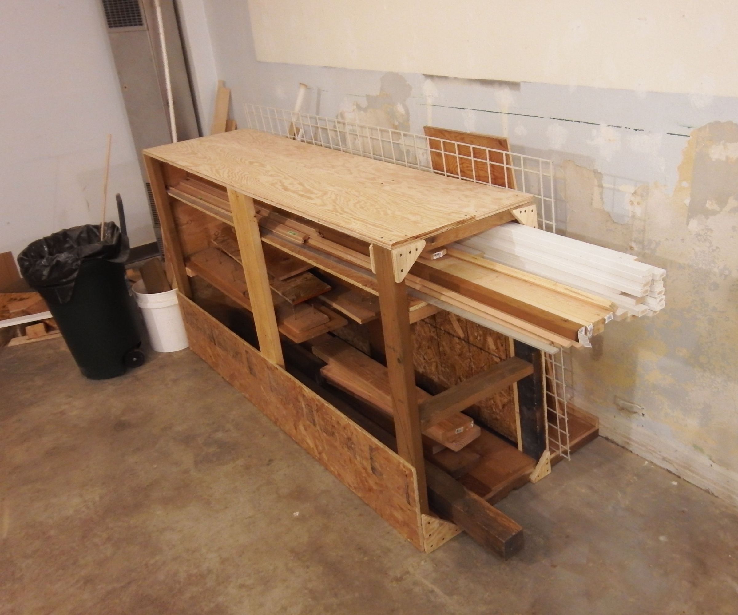 Lumber Storage Rack Made From Scrap