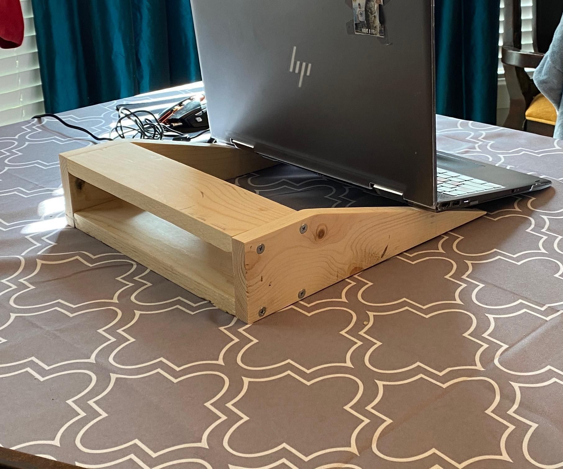 DIY Recycled Wood Laptop Stand 8 Steps Instructables
