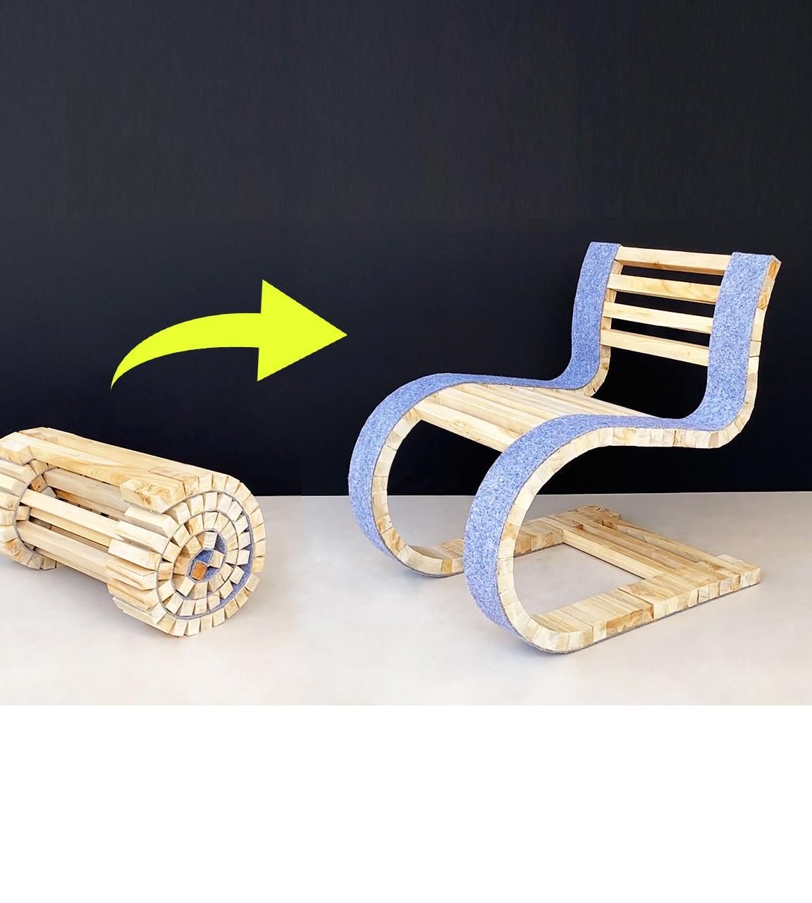 DIY Rollable Wooden Chair