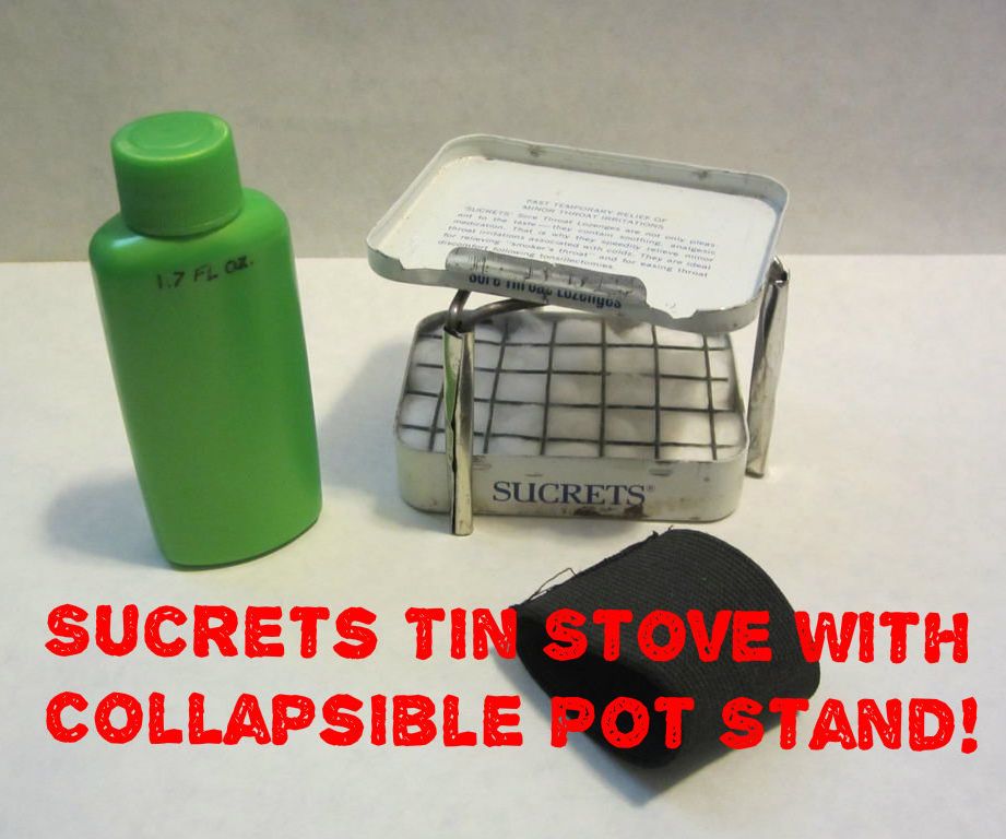 Altoids/Sucrets Tin Stove w/ Pot Stand