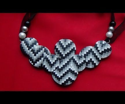 Necklace Bargello. Polymer Clay Tutorial