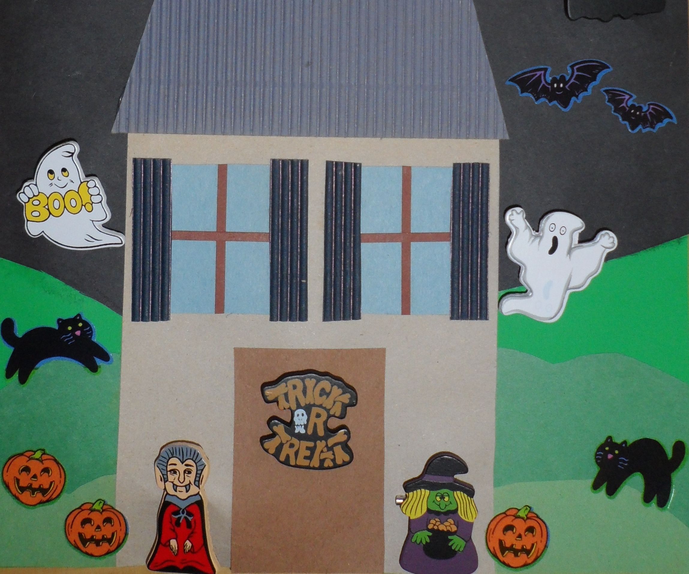 Halloween Poster Card With Pins