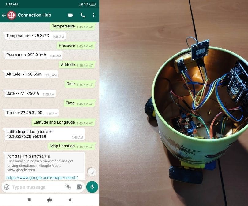 Loactor with whether live report using chat bot