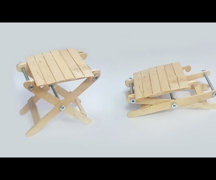 Folding Chair With Popsicle Sticks
