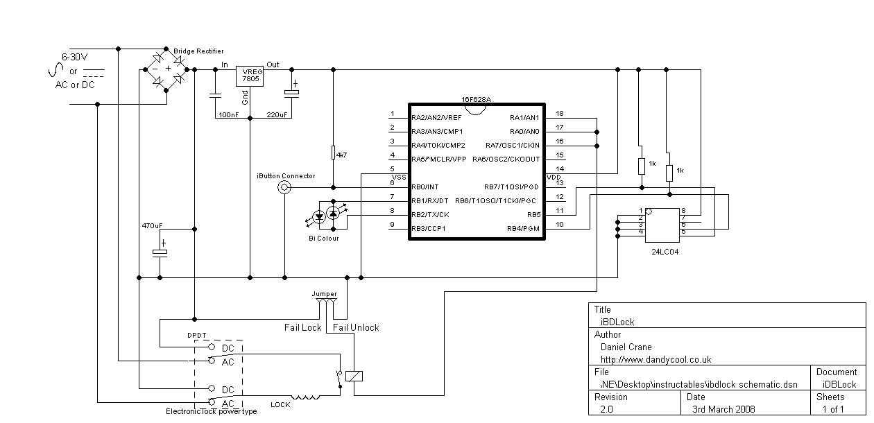 USB Reprogrammable IButton Door Lock