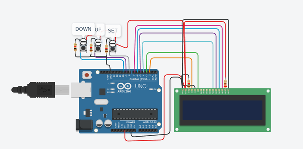 Digital Clock : 3 Steps Circuit Diagram