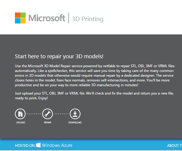 Fix Your STL Files With Microsoft Model Repair Service (free!)
