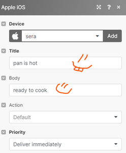 Integromat + Physical Preparation + Code -Scene2-cooking Helper