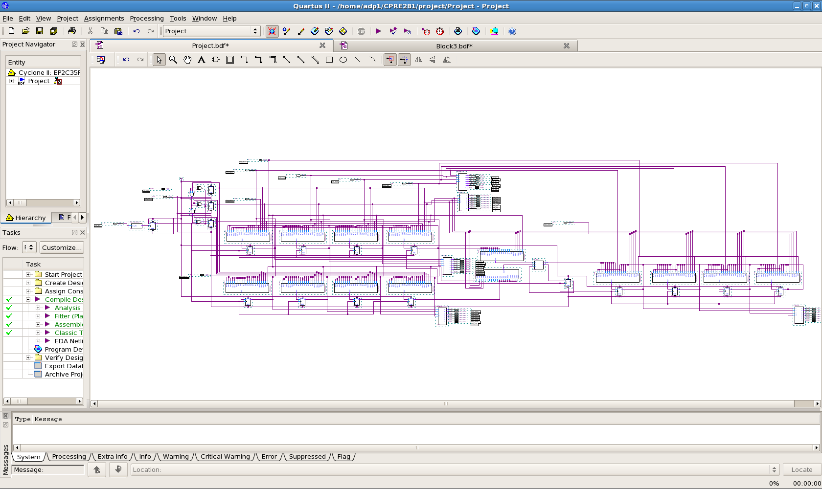 Designing a 4-Bit Adder in Quartus II