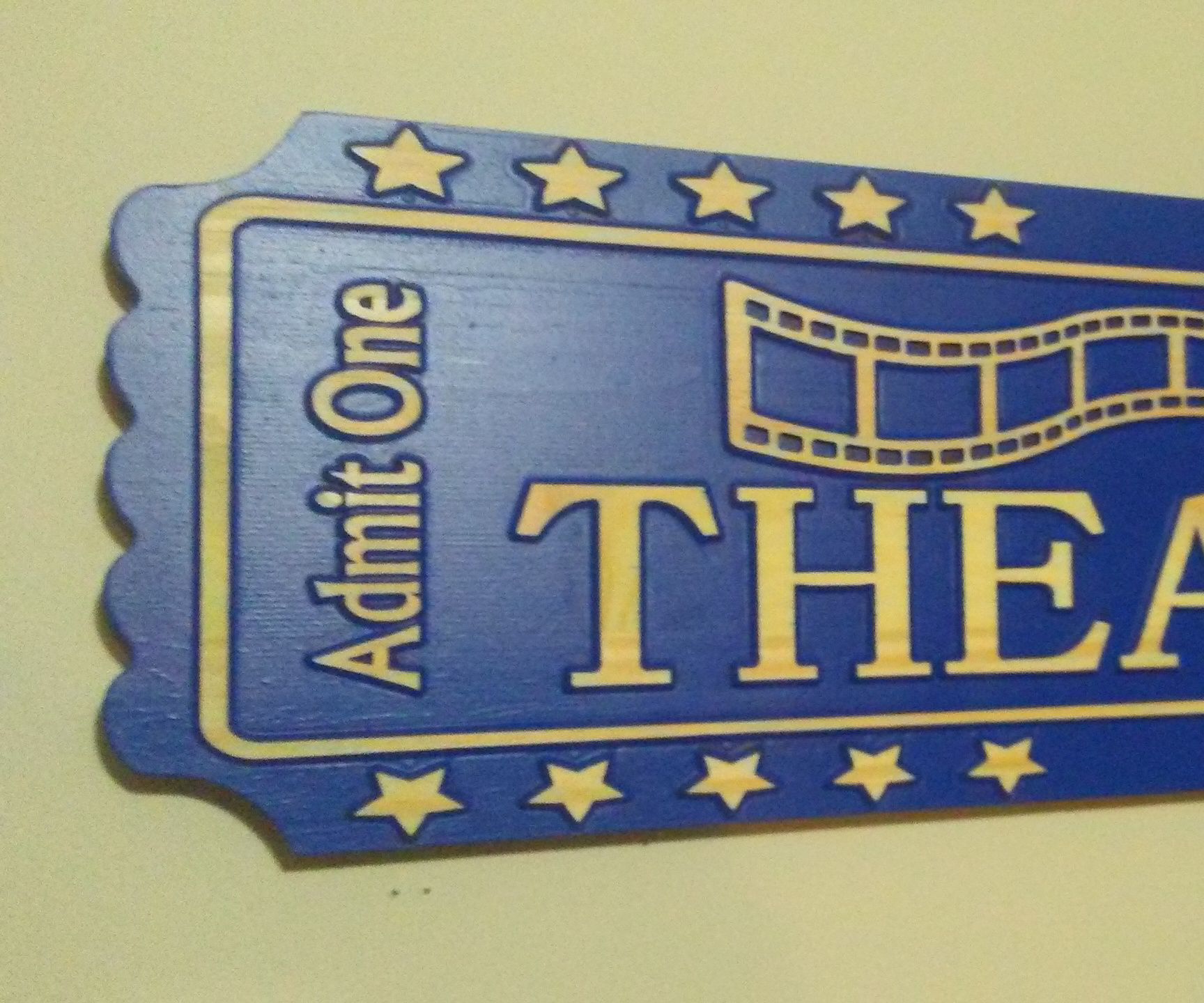 Giant Movie Ticket Sign