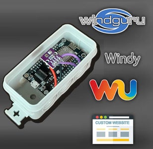 ESP8266 IOT WEATHER STATION (Windguru, Windy.com, WUnderground...)
