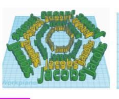 Tinkercad Name Patterns 