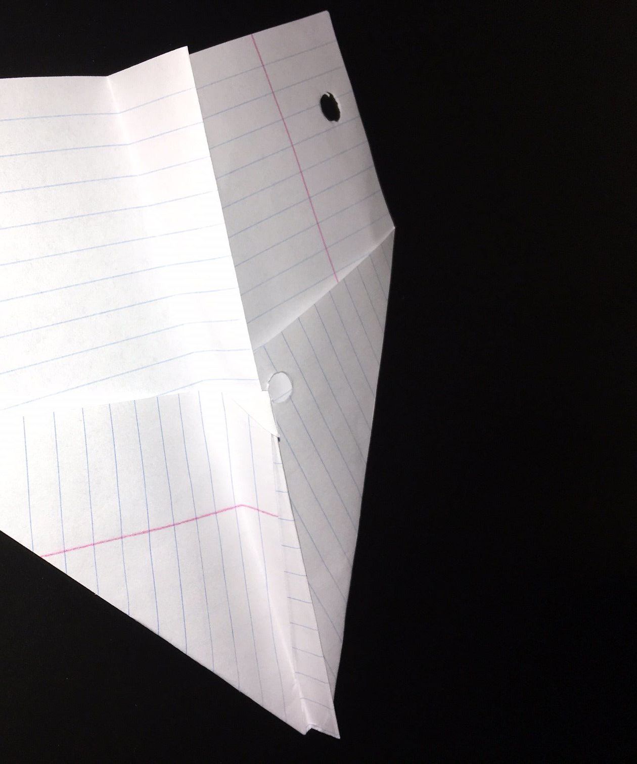 Notebook Paper Airplane