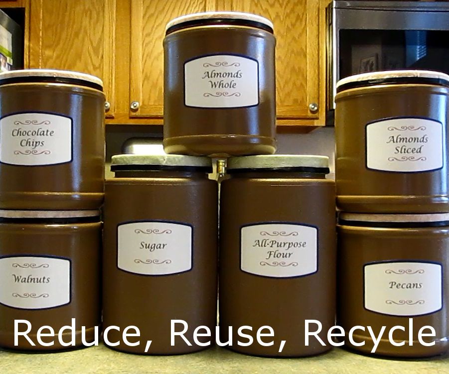 Repurposing Containers for Pantry Storage