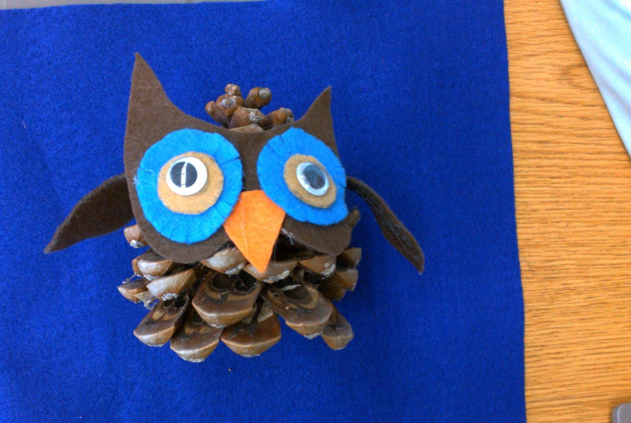 Cute Pinecone Owl 9 Steps With Pictures Instructables