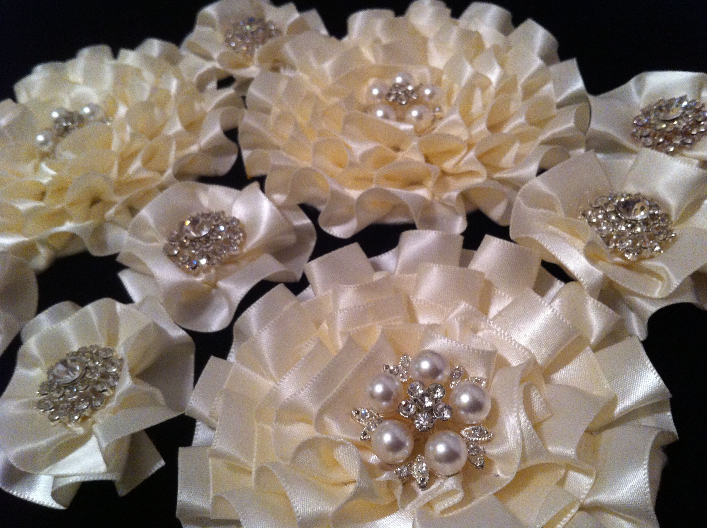 {LANA} Flowers Part 2of2 of the {LANA} Clutch: How to Make Flowers From Ruffle Trims