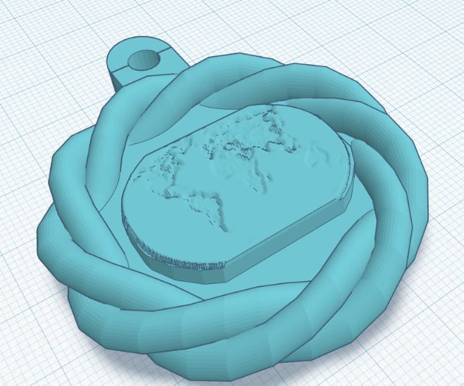 Tinkercad CADPlanet Earth Locket 