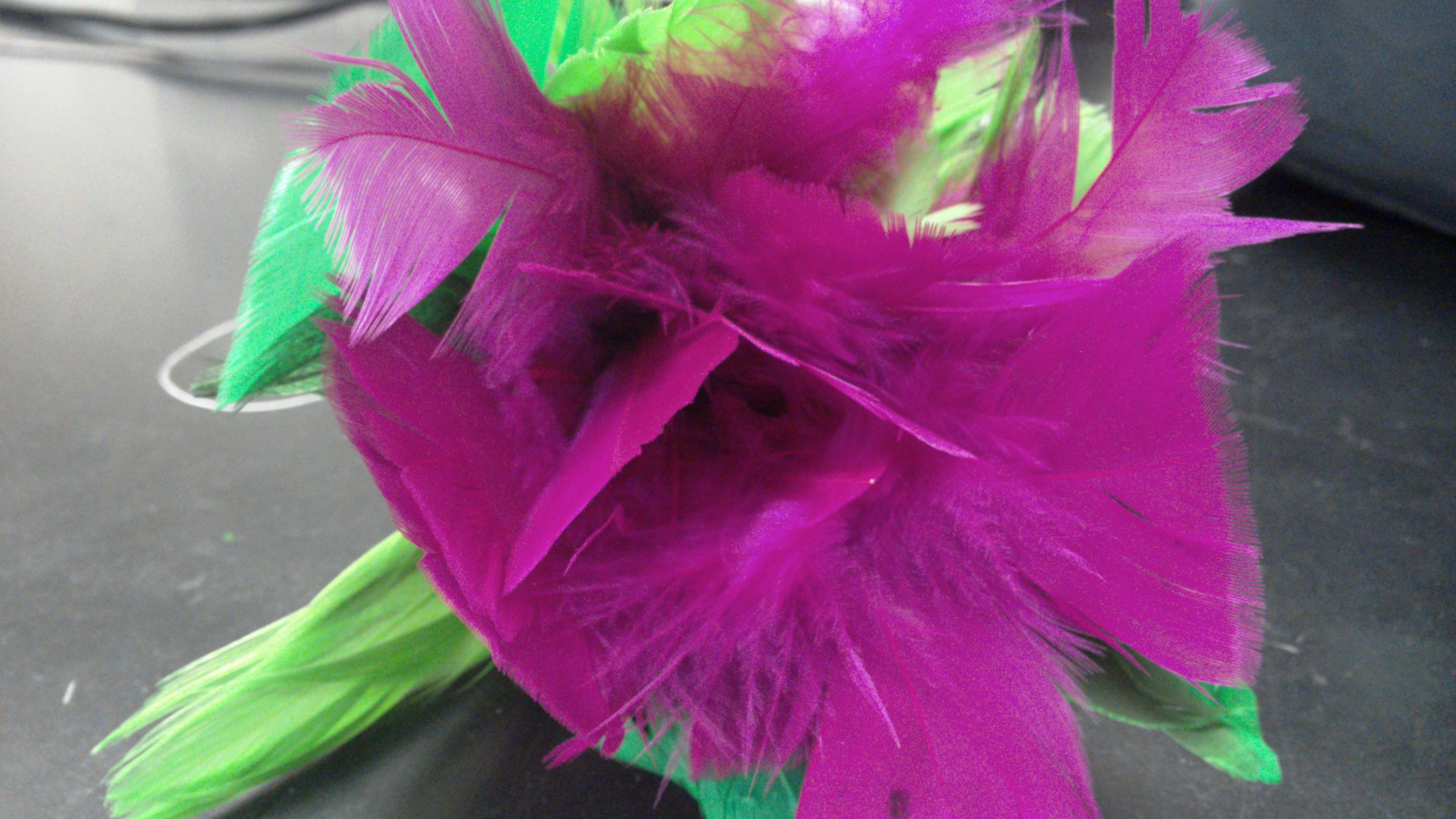 Fake Feather Flower Made by Tracy Li 8 Steps Instructables