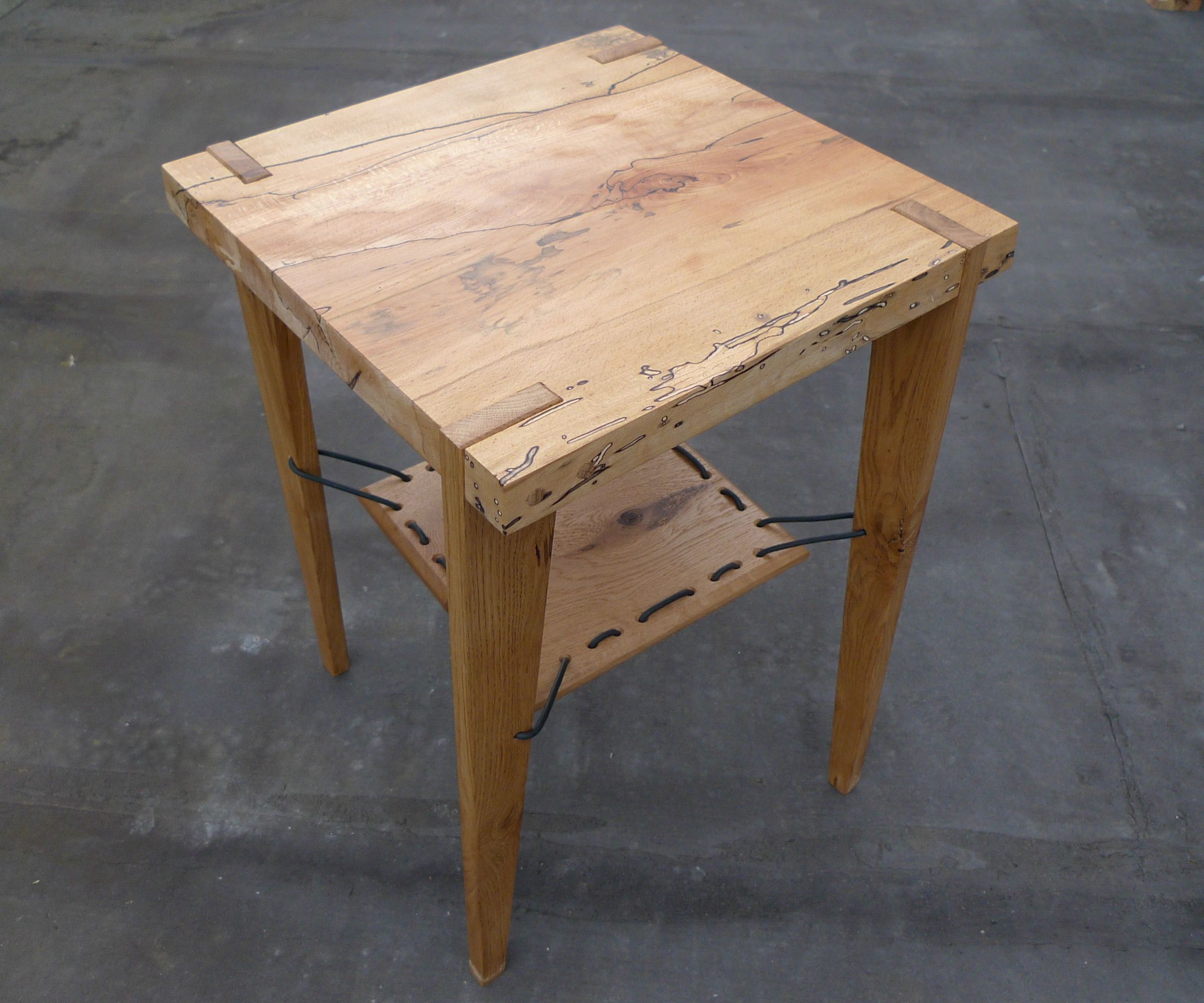 Bedside Table With Guitar Cable Suspended Shelf