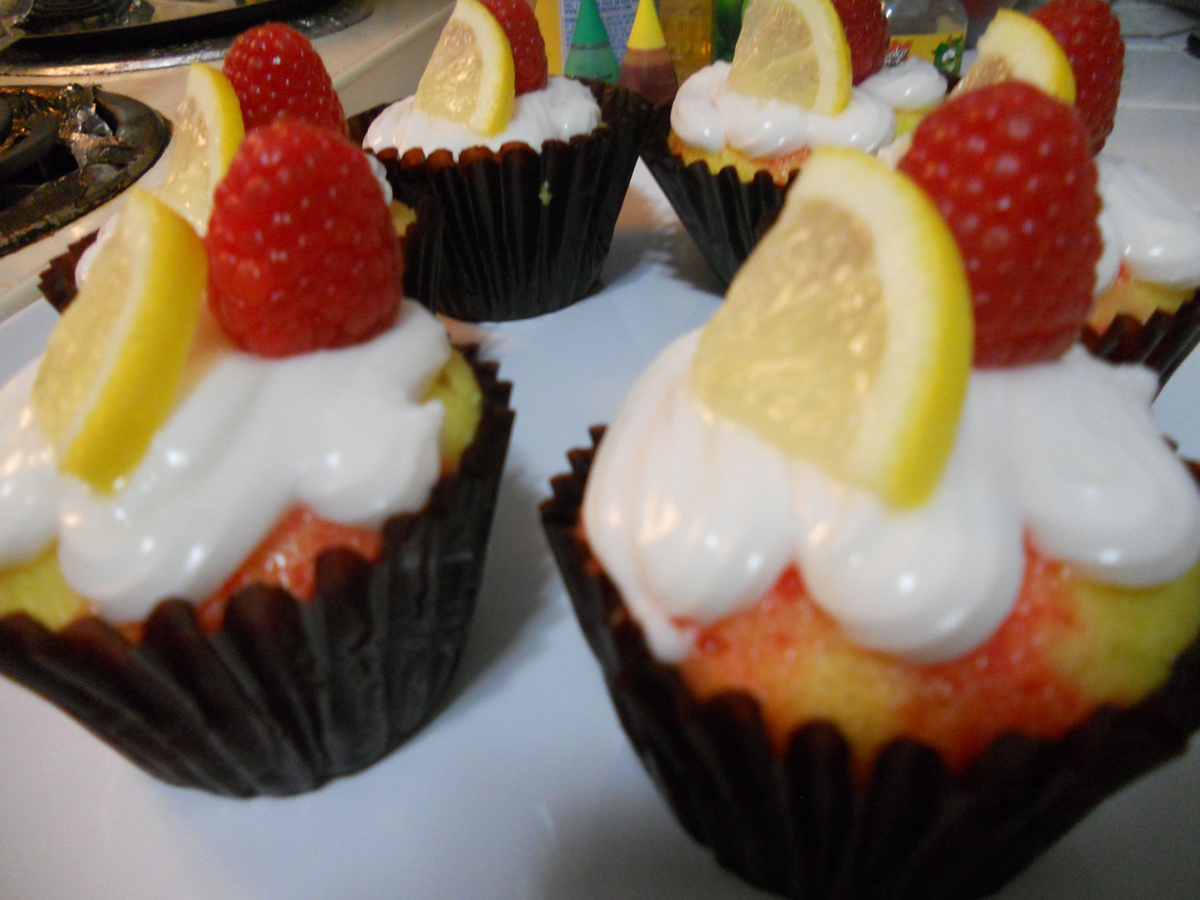 Raspberry Lemon Poke Cupcakes