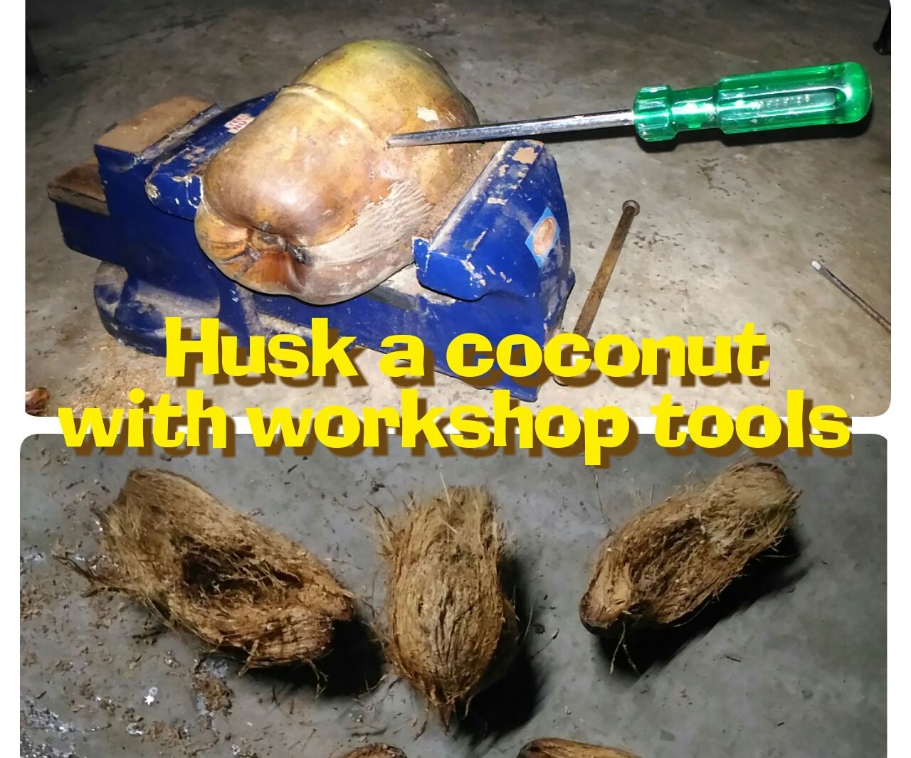 Husk a Coconut With Workshop Tools