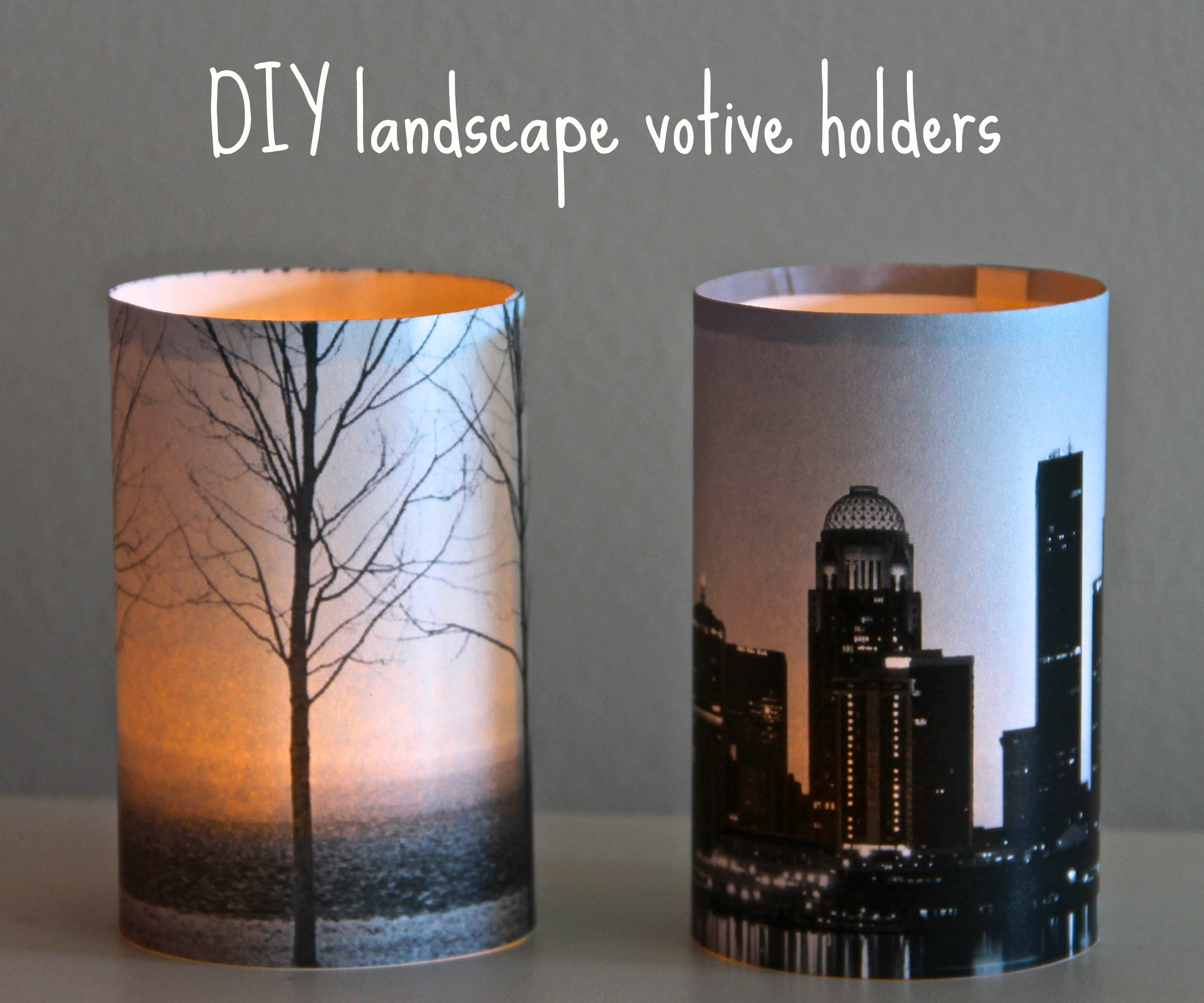 DIY Landscape Votive Holders