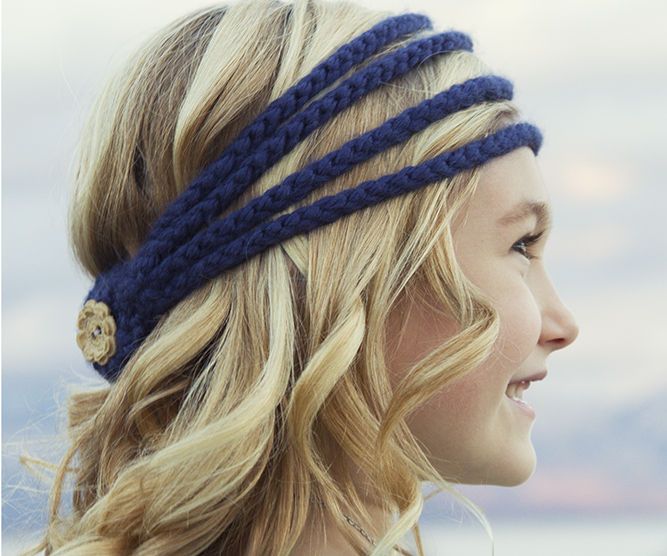 Simple Cute Crochet Headband With Video Hair-styling Tutorials