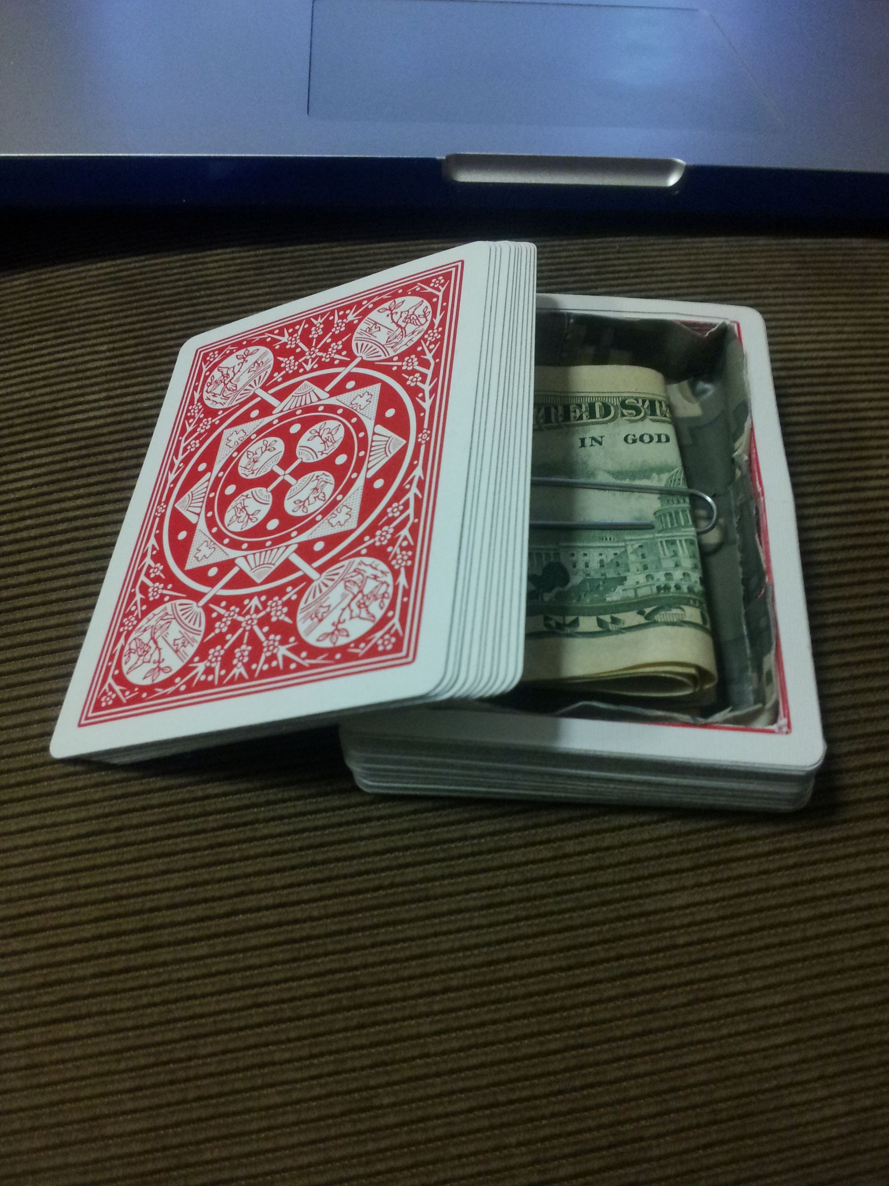 Turn a deck of cards into a diversion safe