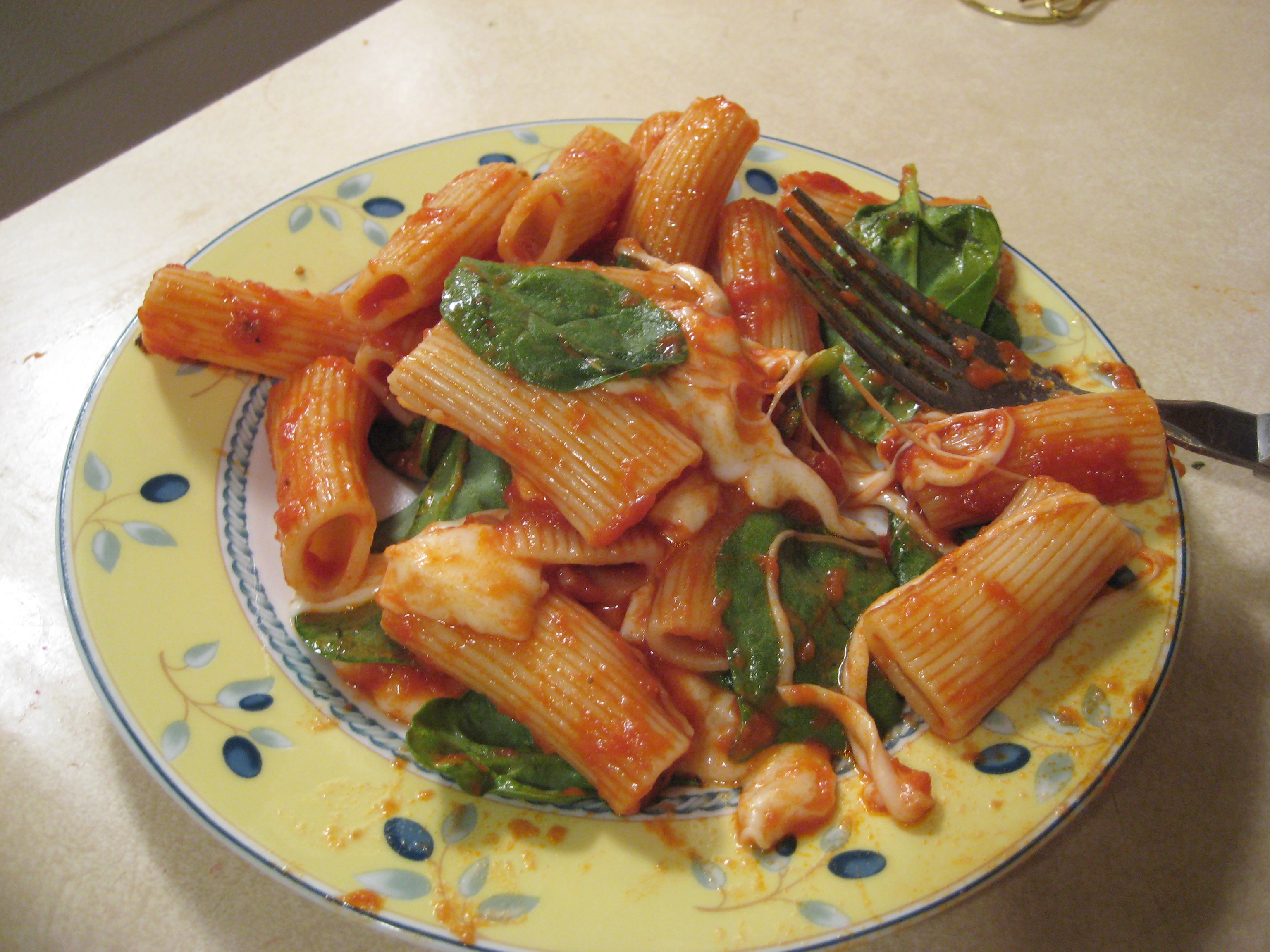 Baked Ziti With Spinach