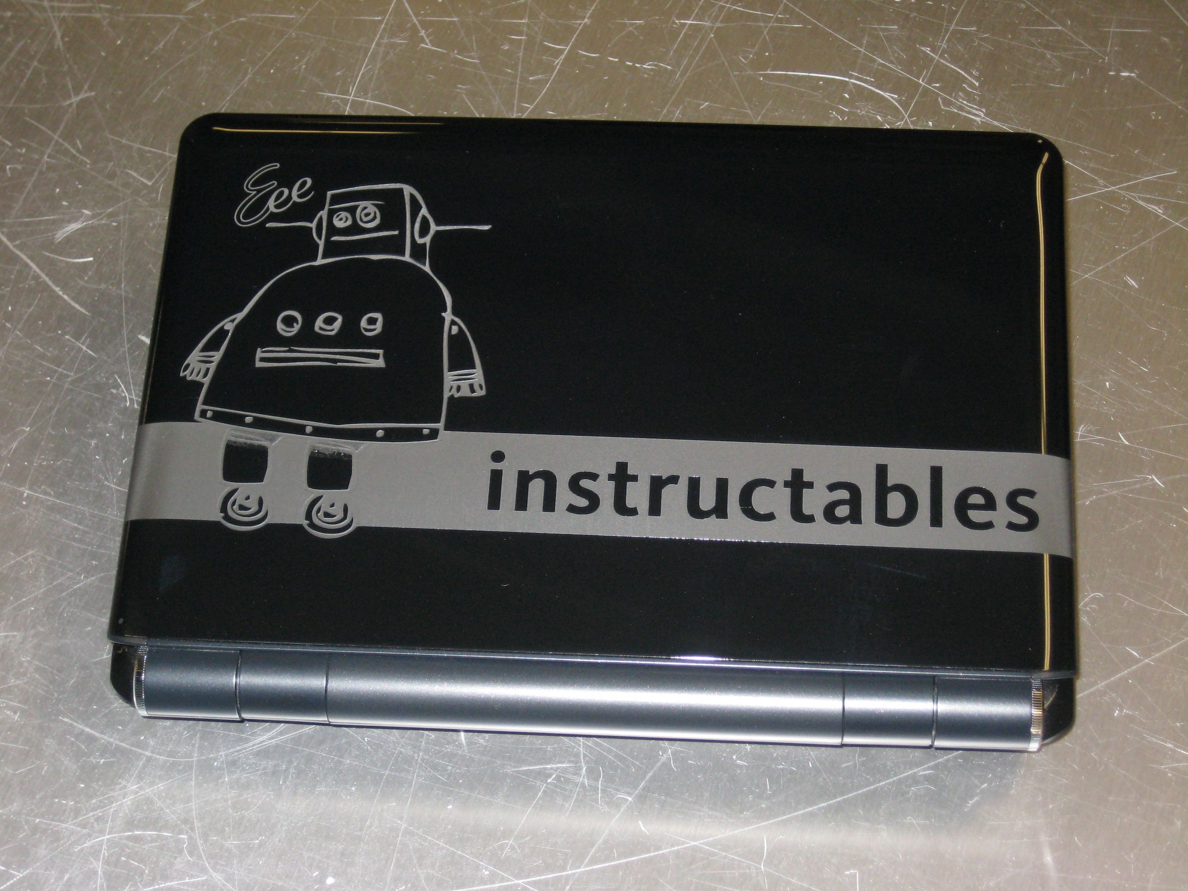 Instructable Robot Etched Onto ASUS EeePC