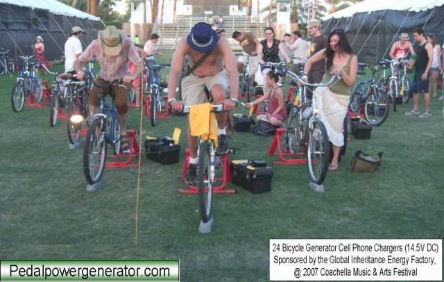 440 Watt Regulated Pedal Power Bicyle Generator for IPod, Cell Phone, Portable TV or DVD Player