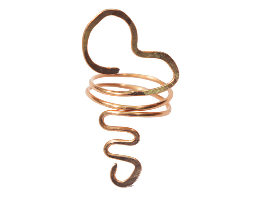 Wire Wrapped Hammered Heart Ring Tutorial