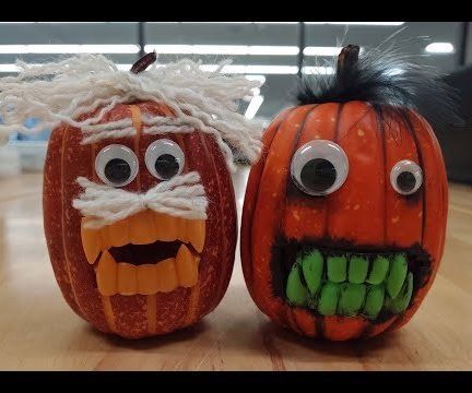 Light-up Monster Pumpkins
