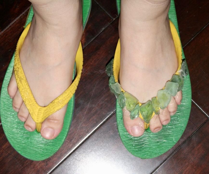 Reclaimed Sea Glass Flip Flops