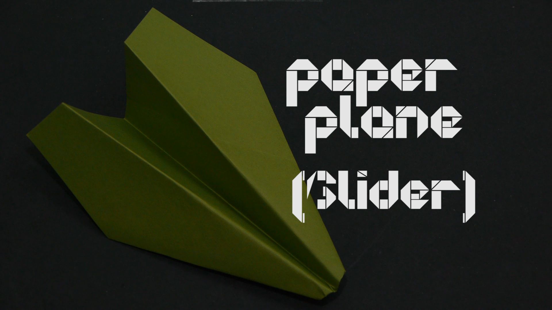How to Make a Origami Paper Airplane Glider - by OrigamiArtists