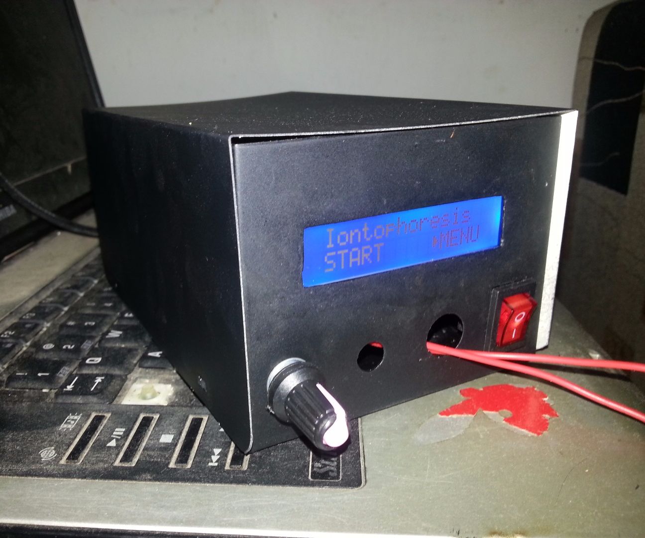 Iontophoresis controlled by arduino timer