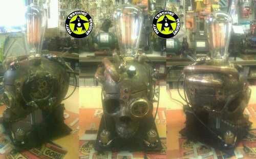 Steampunk Inspired Skull Lamp