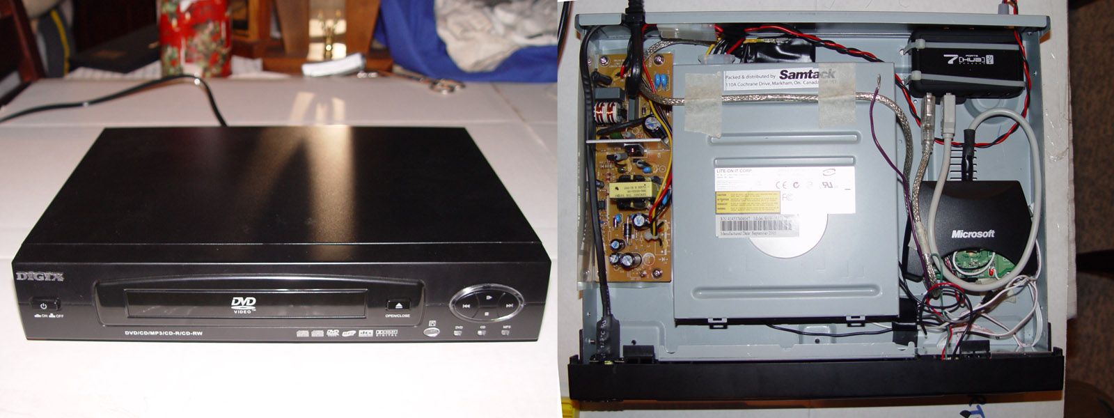 Turn a Broken DVD Player Into an Accessory Enclosure for Your Home Theater PC
