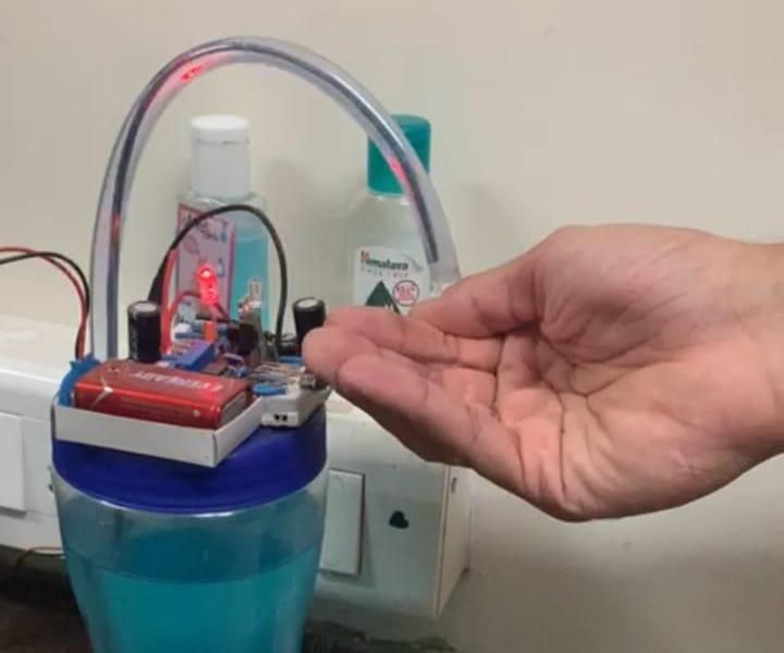 DIY Contactless Automatic Hand Sanitizer Dispenser 